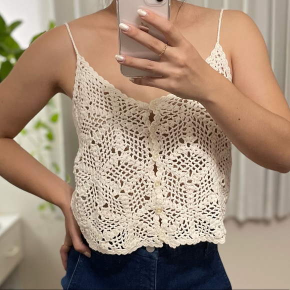 American Eagle Outfitters Tops - AE Crotchet Knit Top